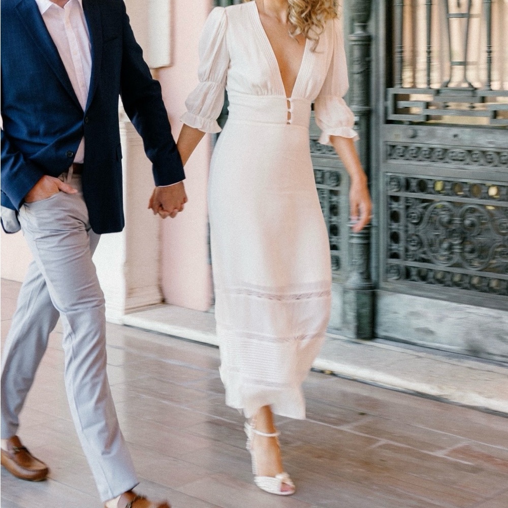 Reformation Elegant Cream Maxi Dress